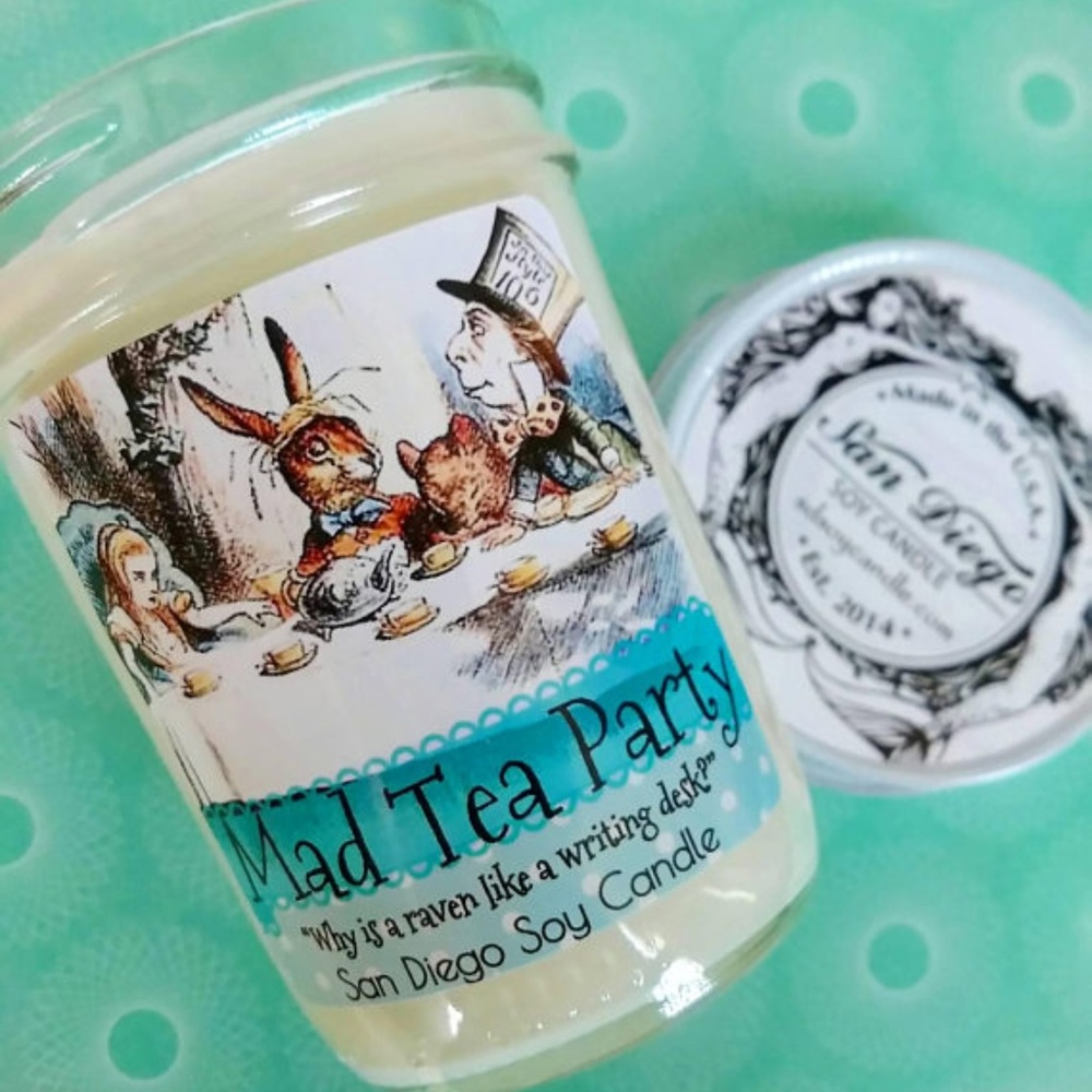 Mad Tea Party Alice in Wonderland soy candle